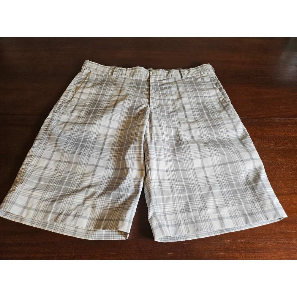 Nike Golf Shorts Mens 36 Grey Plaid Dri-FIT Tour Performance Performance